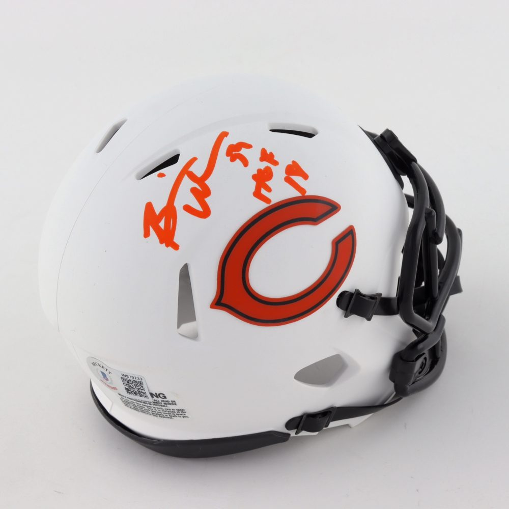 Nfl white with C red print helmet