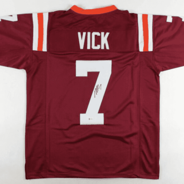 Mike Vick Signed Virginia Tech Jersey (Beckett)