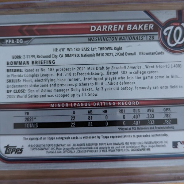 darren baker 1st bowman