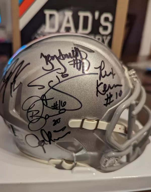 Ohio State Buckeyes signed mini helmet