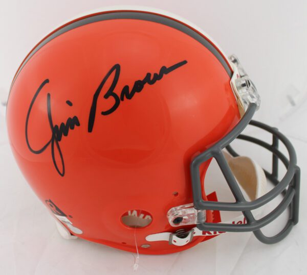 Jim Brown signed full size helmet